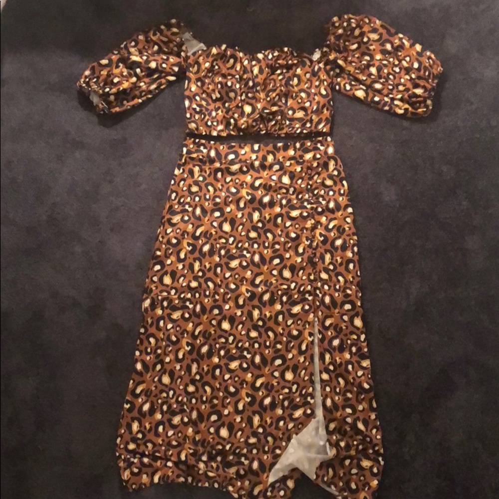 Leopard top and matching skirt
